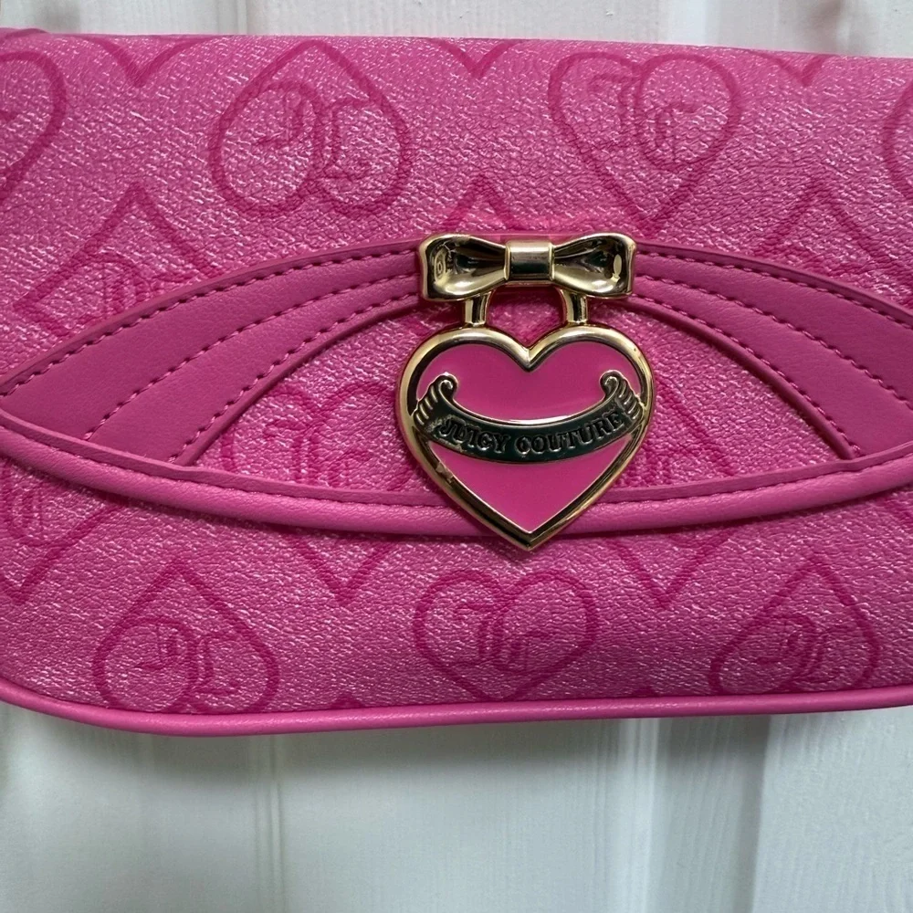 NWT Juicy Couture Pink Precious Moments Flap Shoulder Bag